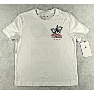 Jordan Youth XS 3-4 Years White Pixel Graphic Basketball T Shirt NWT